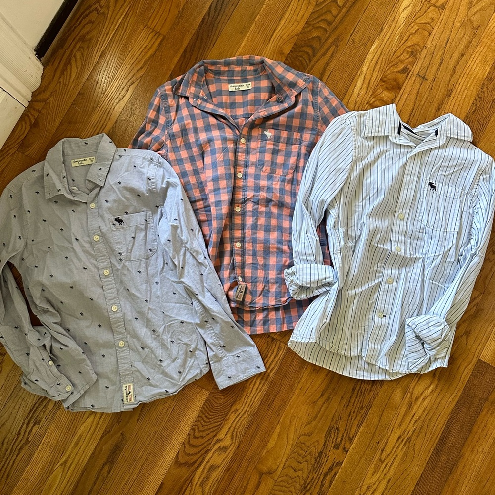 Abercrombie Kids size 13/14 bundle button up shirts!